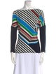 Piazza Sempione Striped Bateau Neckline Top