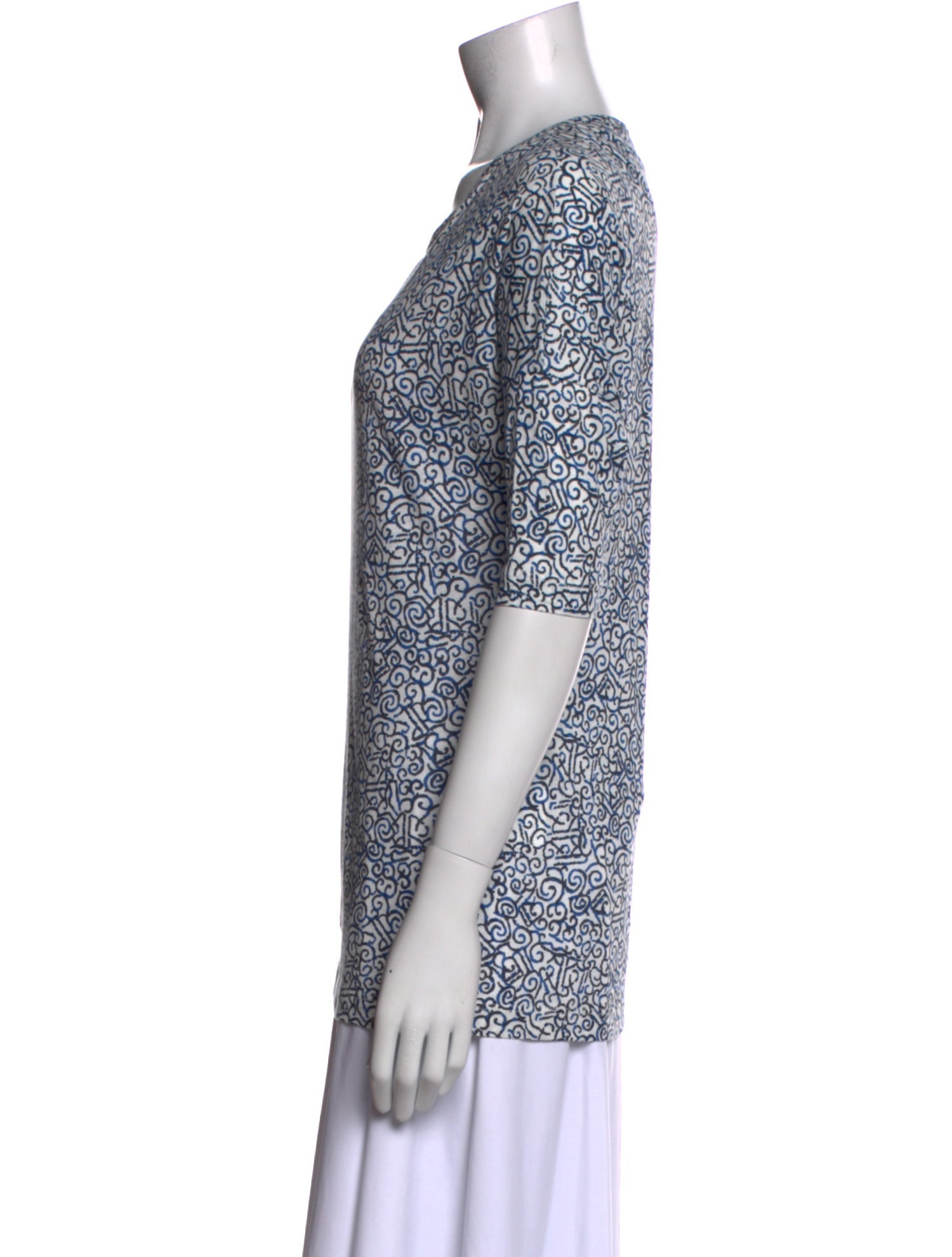 Piazza Sempione Printed Scoop Neck T-Shirt