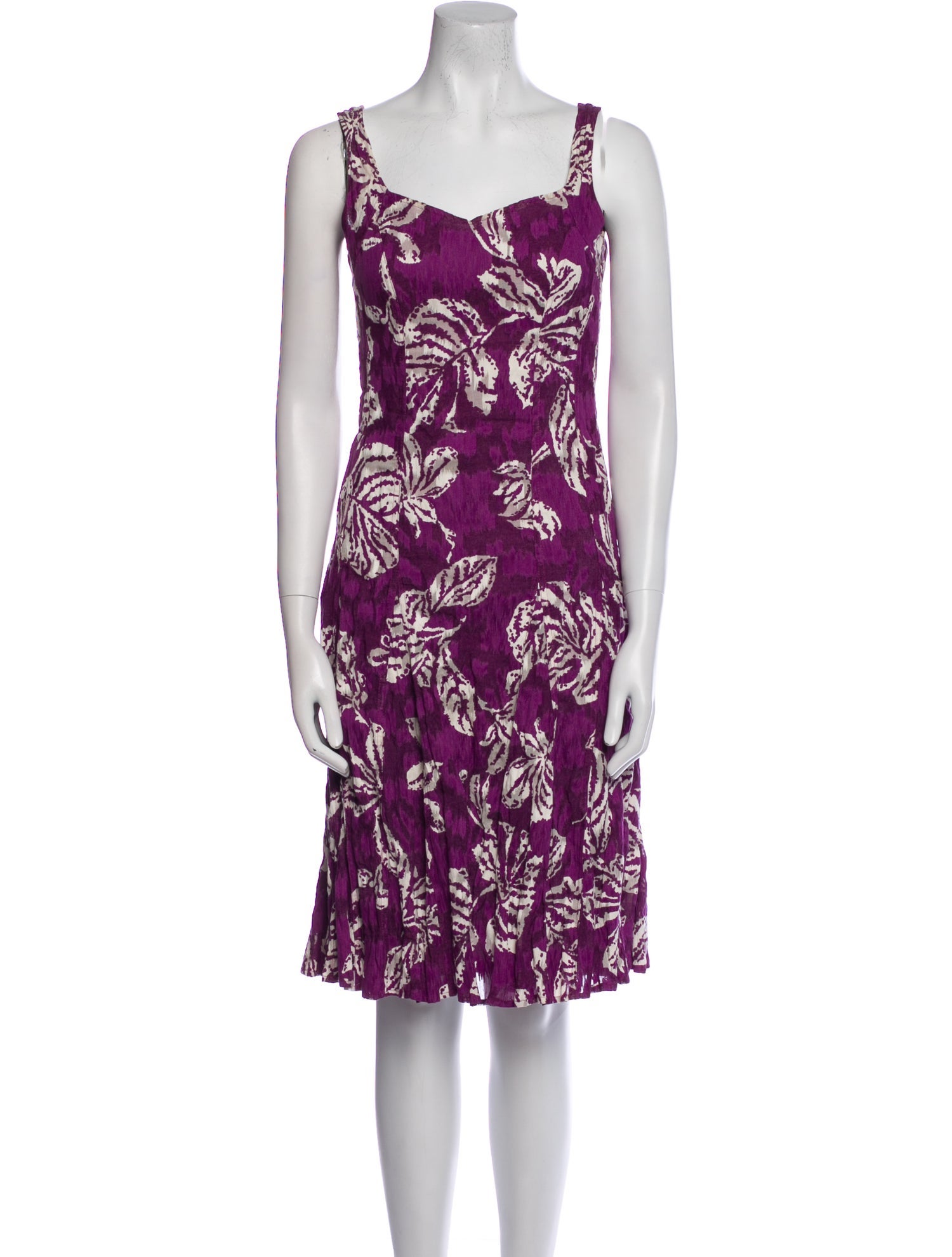 Piazza Sempione Floral Print Knee-Length Dress