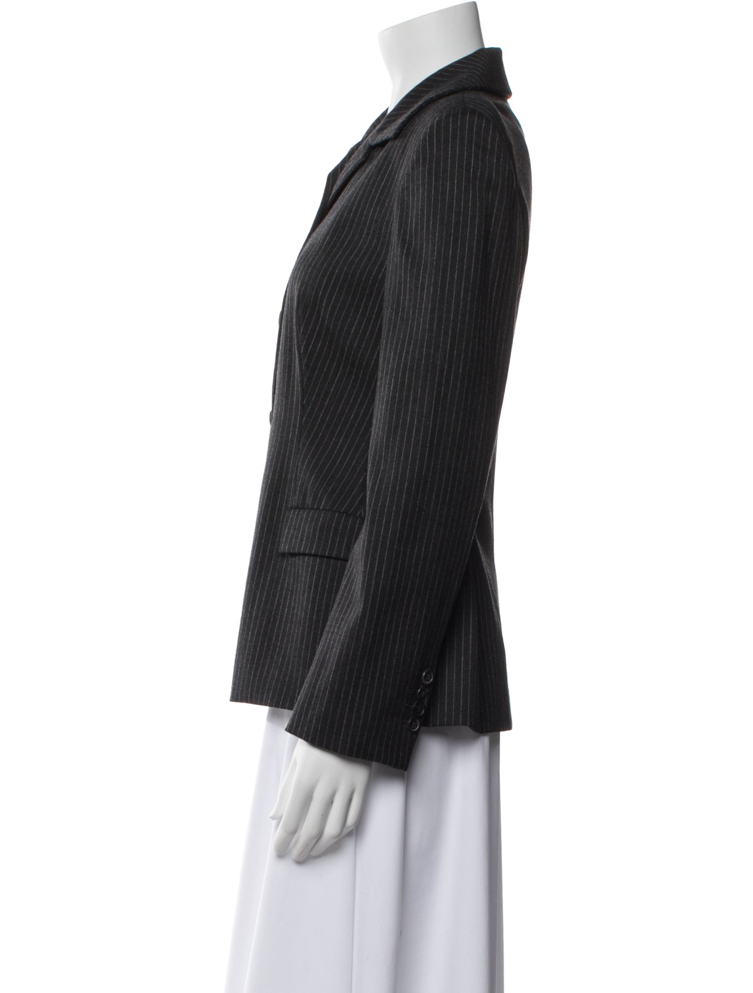 Piazza Sempione Virgin Wool Striped Blazer