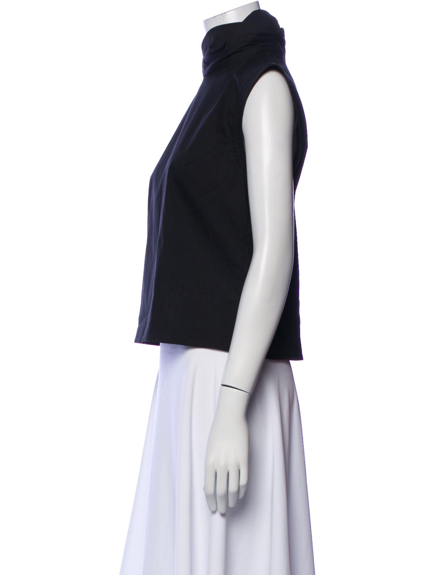 Piazza Sempione Turtleneck Sleeveless Crop Top