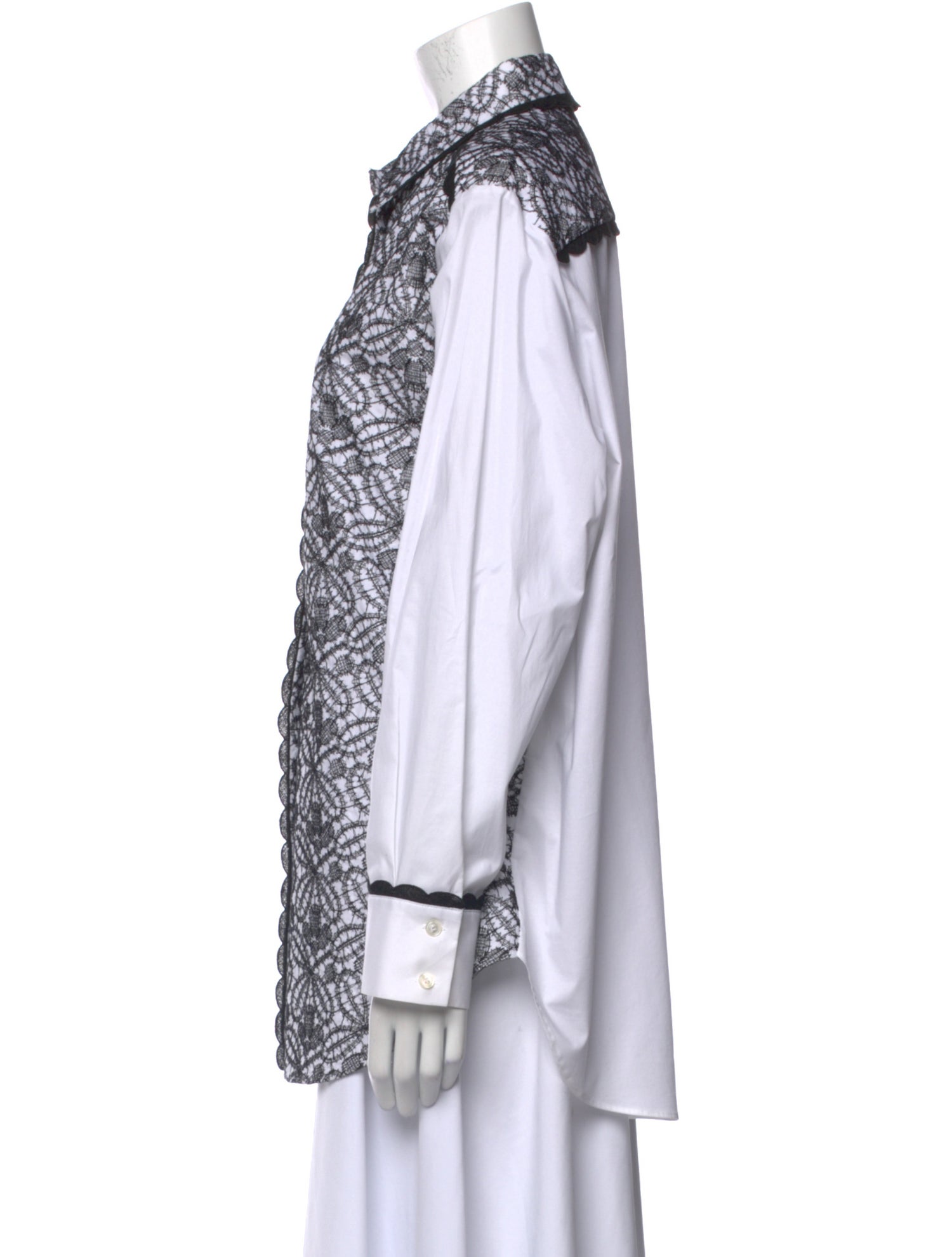 Piazza Sempione Printed Long Sleeve Button-Up Top