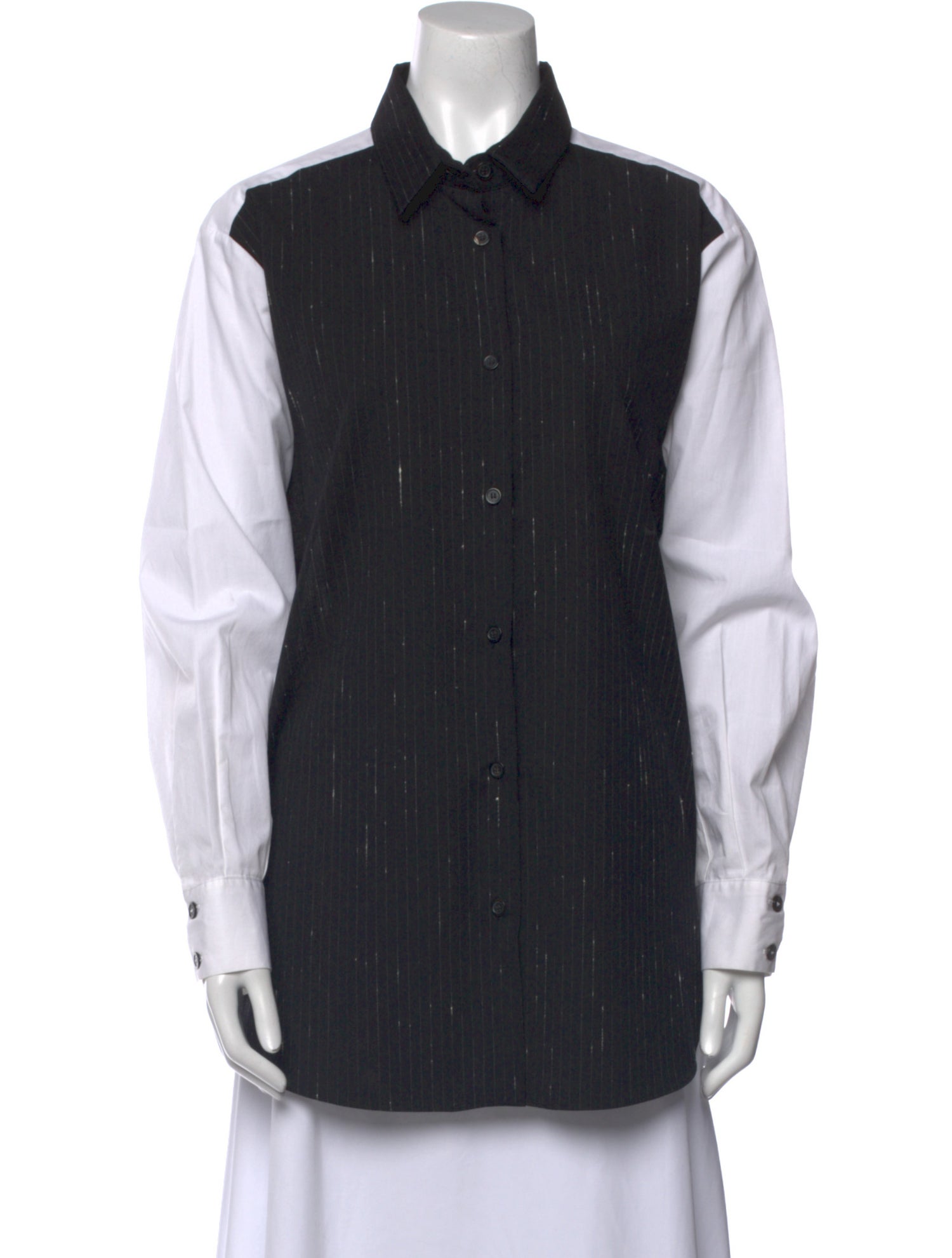 Piazza Sempione Long Sleeve Button-Up Top