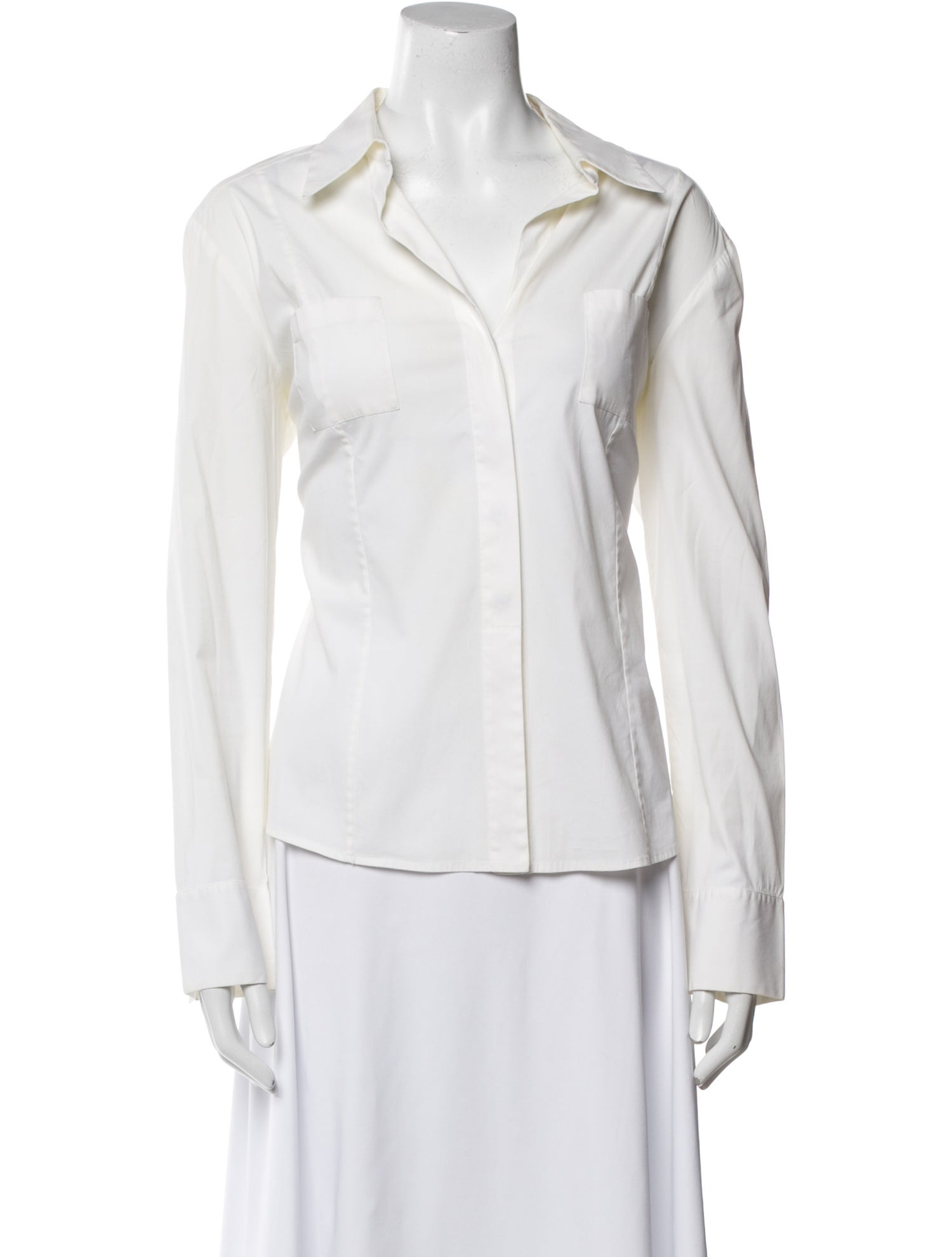 Piazza Sempione Long Sleeve Button-Up Top