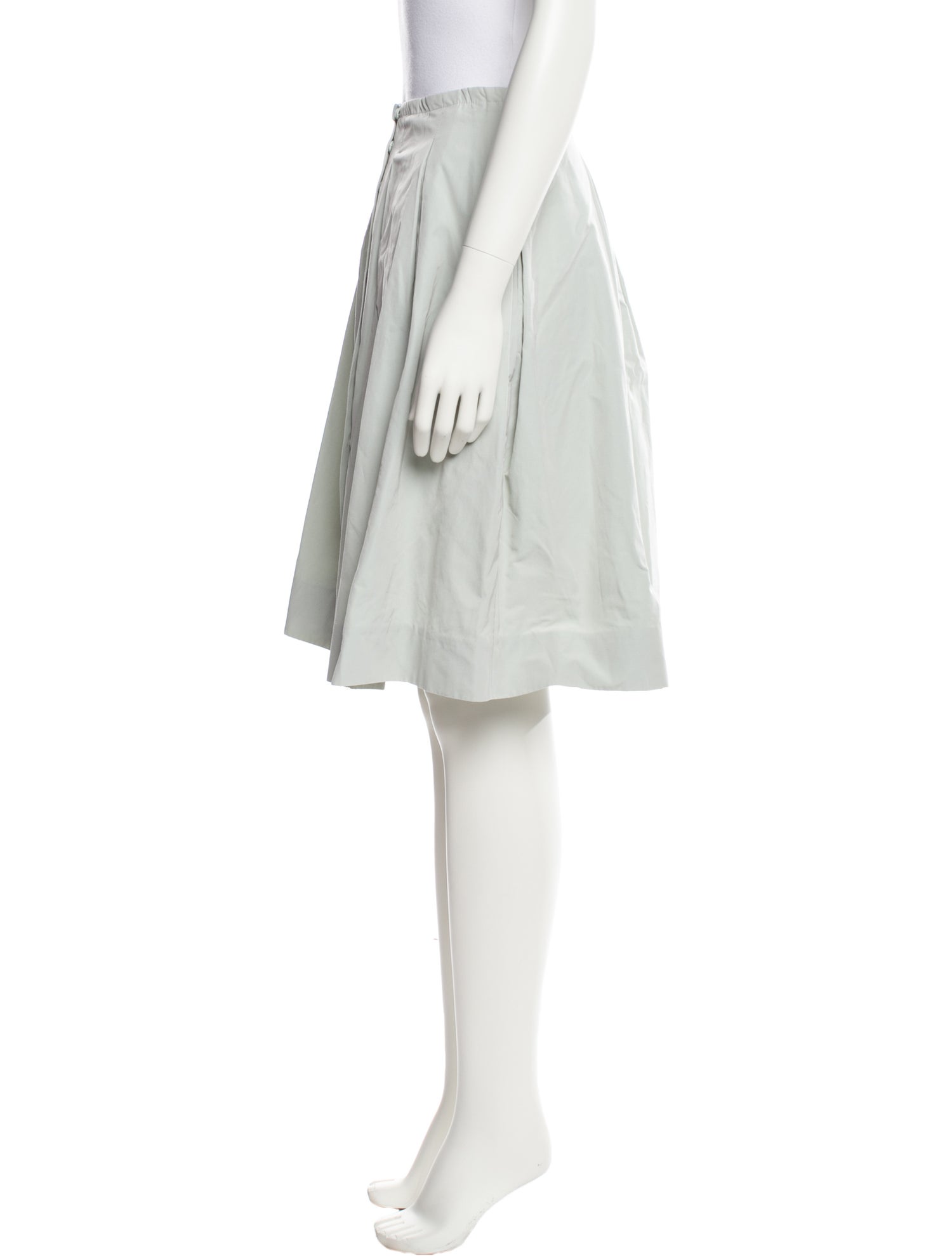 Piazza Sempione Pleated Accents Knee-Length Skirt