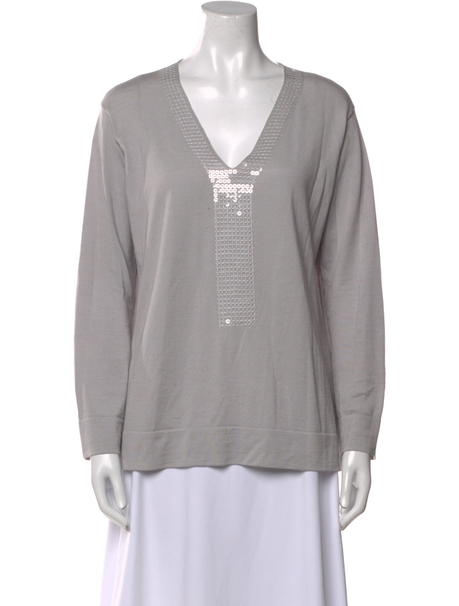 Piazza Sempione Virgin Wool V-Neck Sweater