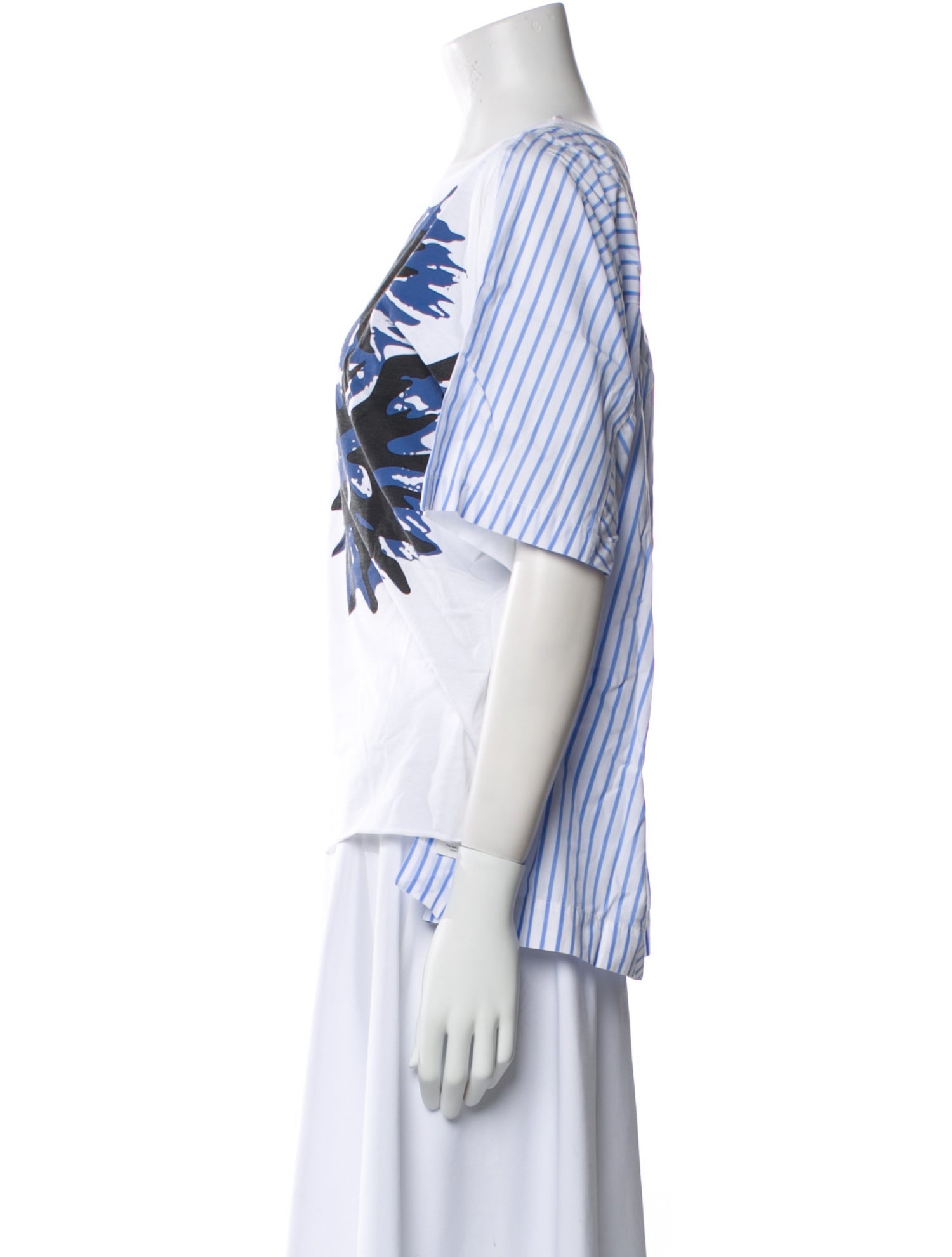 Piazza Sempione Graphic Print Bateau Neckline T-Shirt