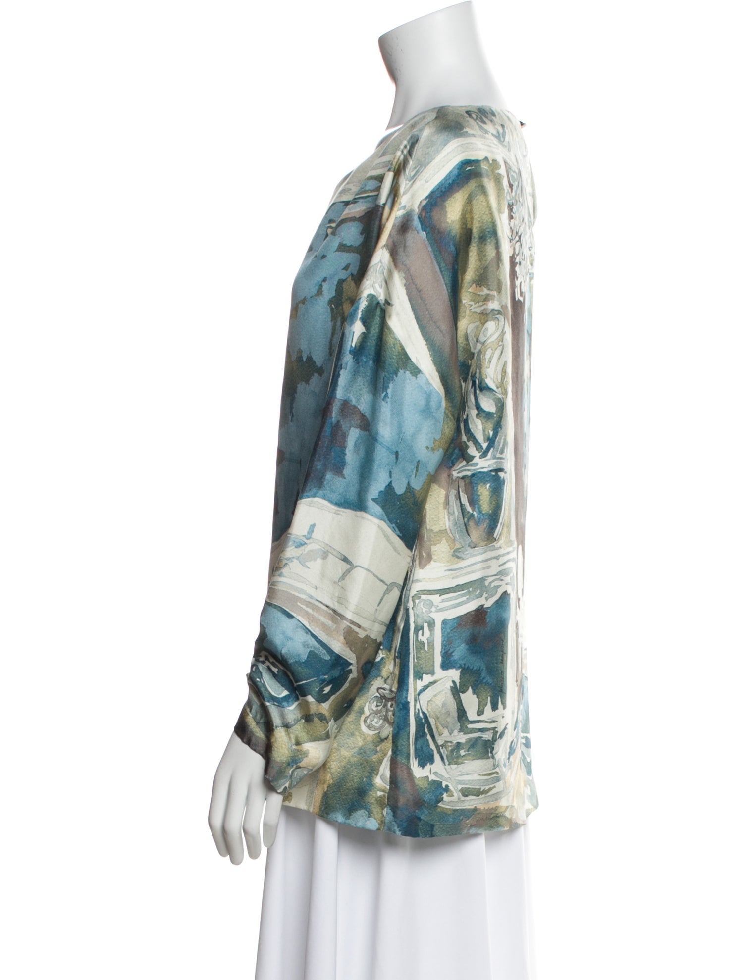 Piazza Sempione Silk Printed Blouse