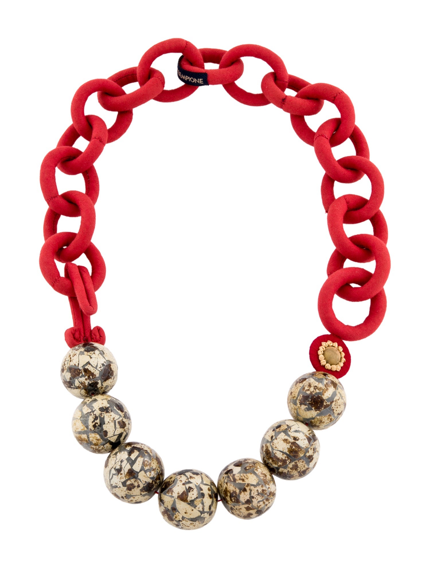 Piazza Sempione Fabric & Resin Collar Necklace