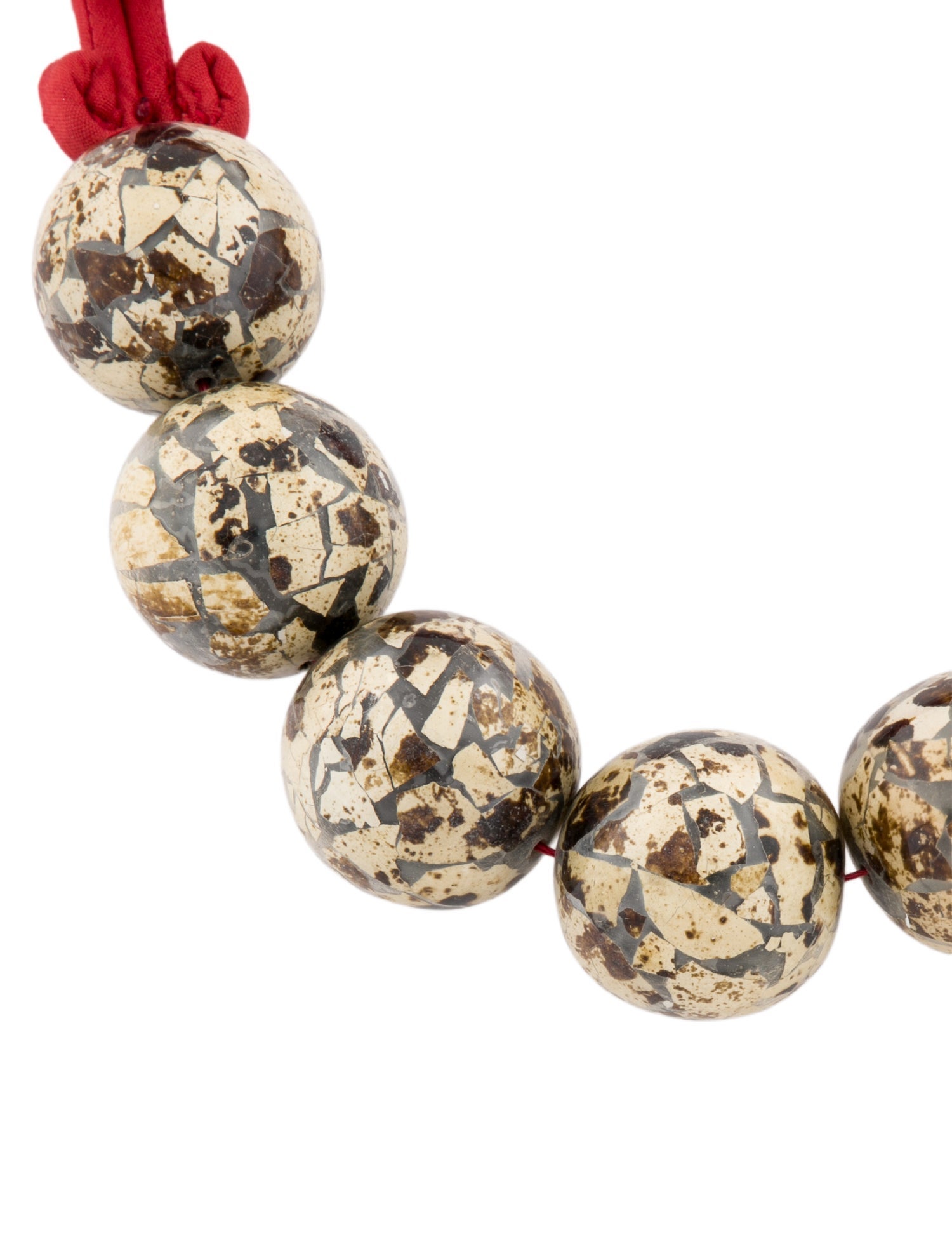 Piazza Sempione Fabric & Resin Collar Necklace