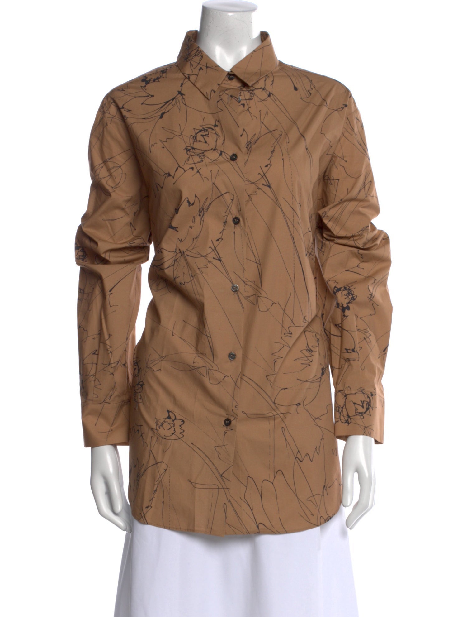 Piazza Sempione Long Sleeve Button-Up Top