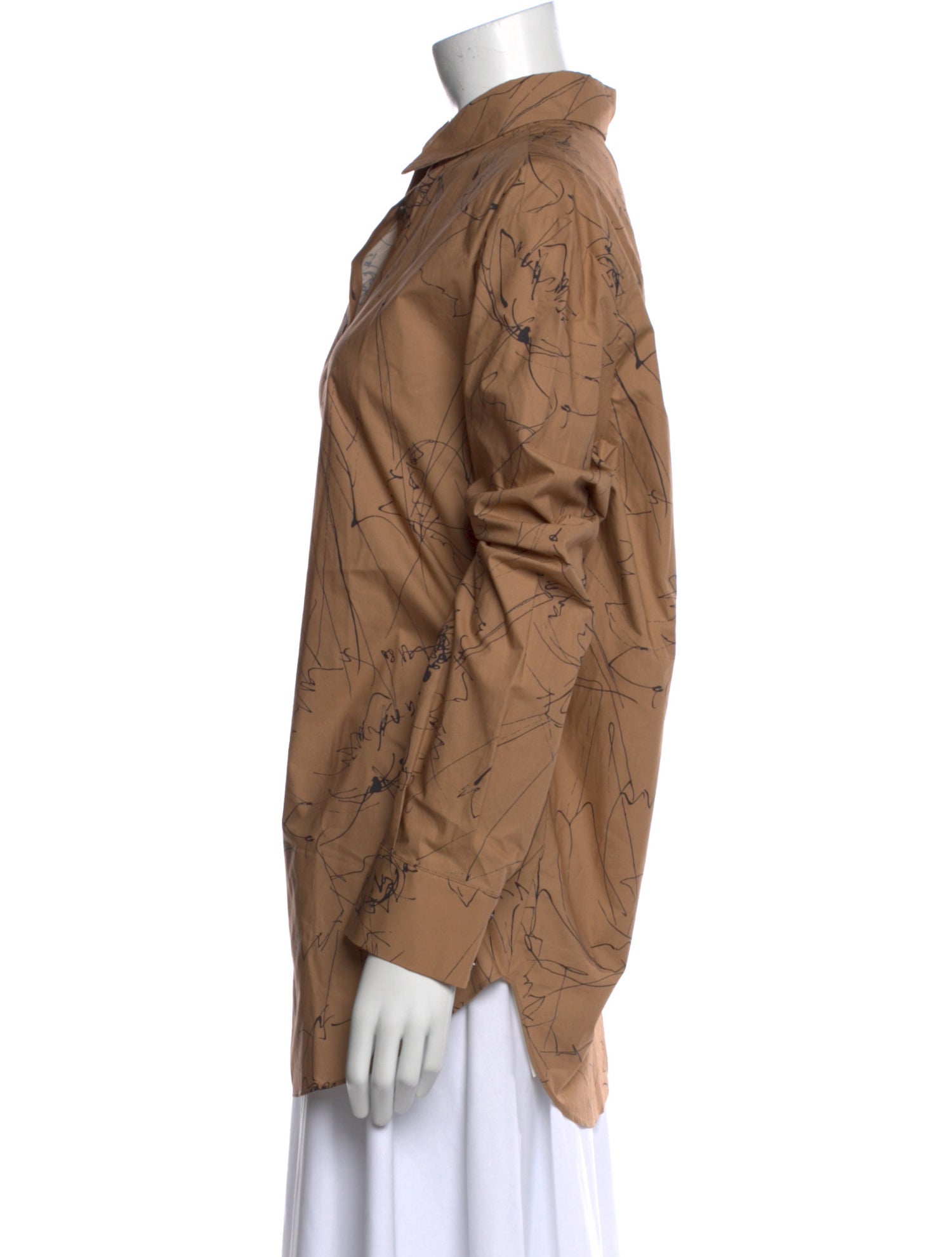 Piazza Sempione Long Sleeve Button-Up Top