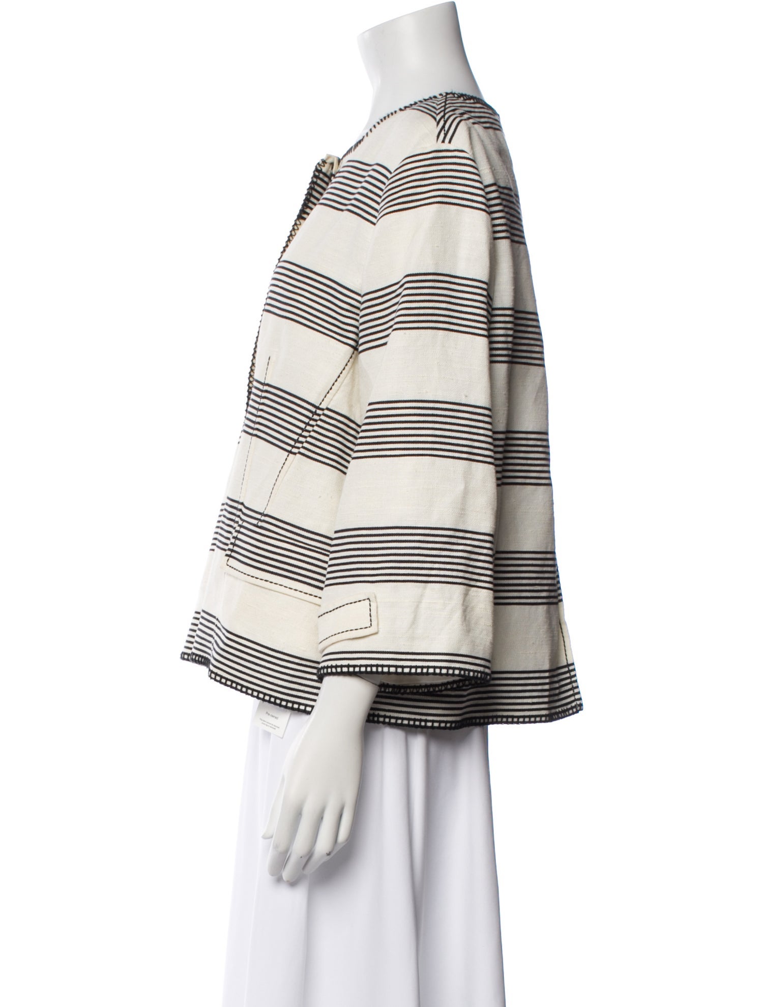Piazza Sempione Linen Striped Evening Jacket