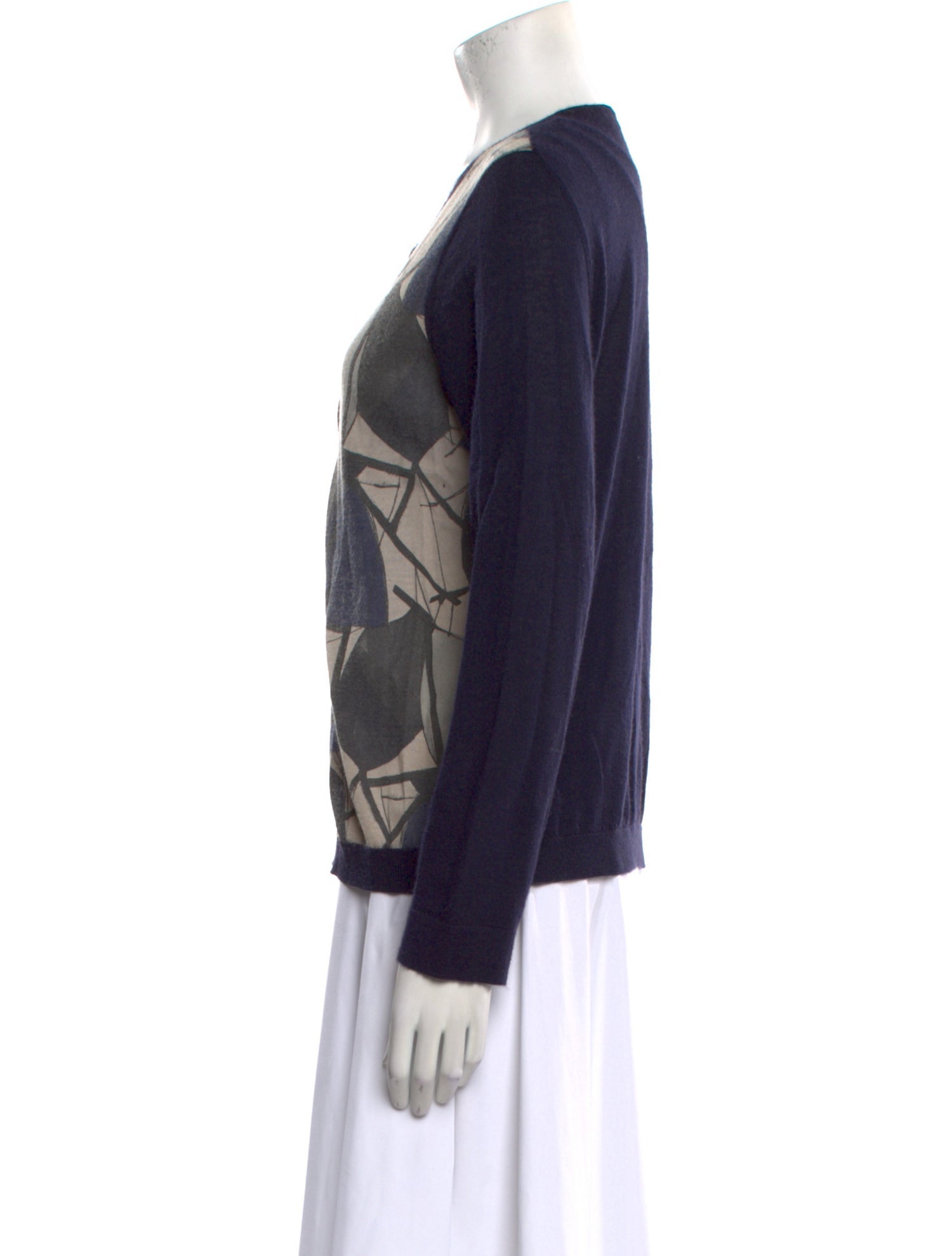 Piazza Sempione Cashmere Printed Sweater