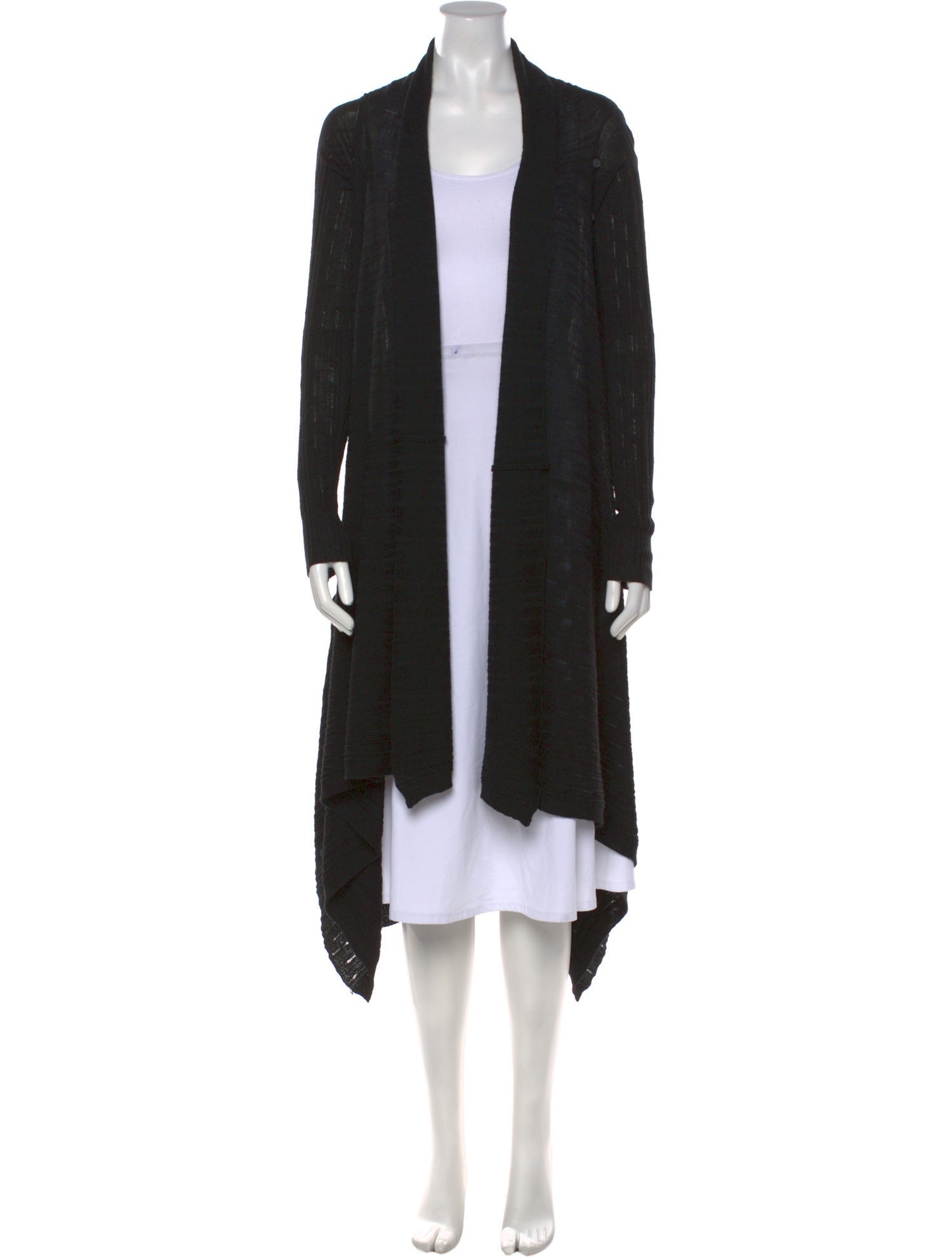 Piazza Sempione Virgin Wool Open Front Sweater