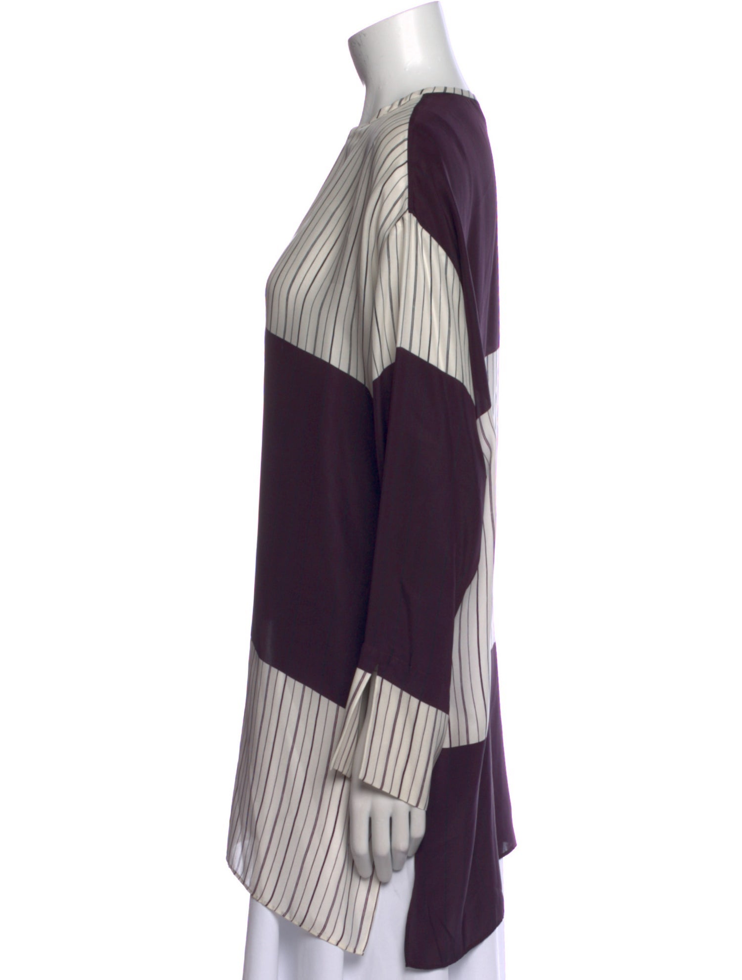 Piazza Sempione Silk Striped Tunic