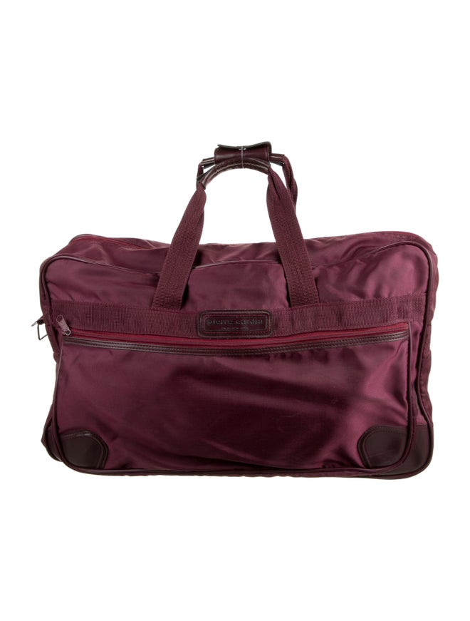 Pierre Cardin Canvas Luggage Burgundy Luggage and Travel Handbags PIC21857 The RealReal