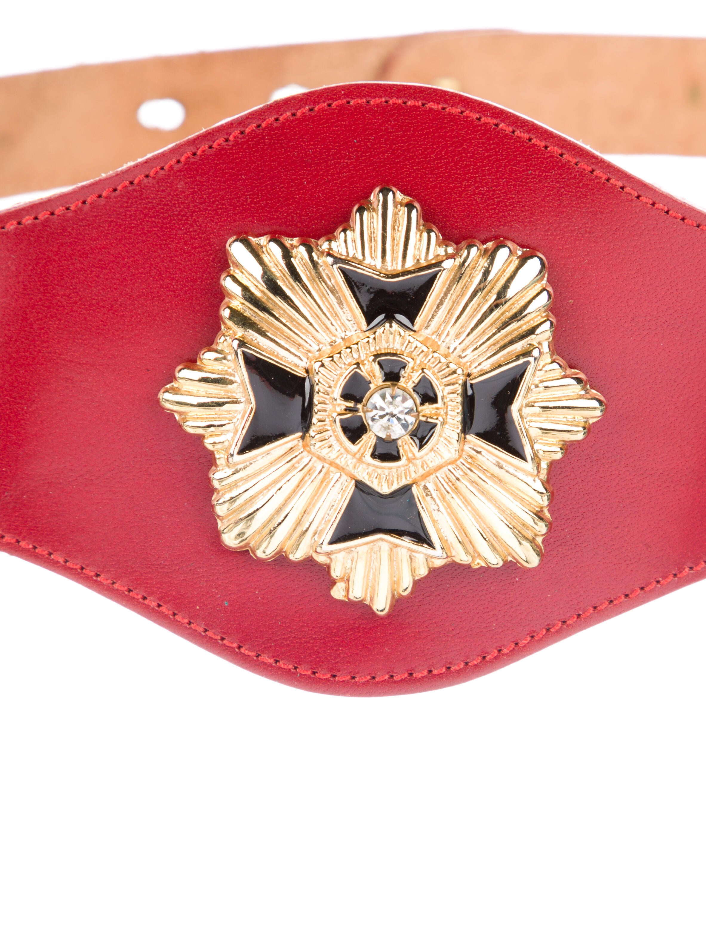 Gucci Leather Grommet Belt Orange Belts, Accessories GUC151314