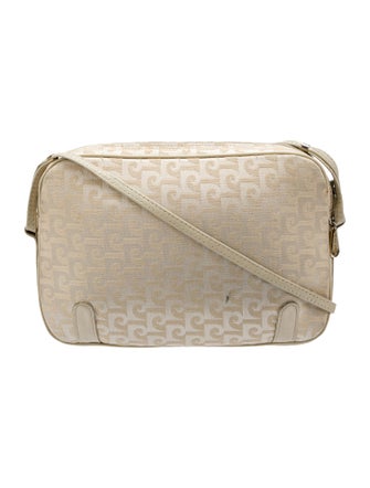 Pierre Cardin Patterned Leather-Trimmed Crossbody Bag