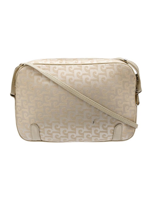 Pierre Cardin Patterned Leather-Trimmed Crossbody Bag