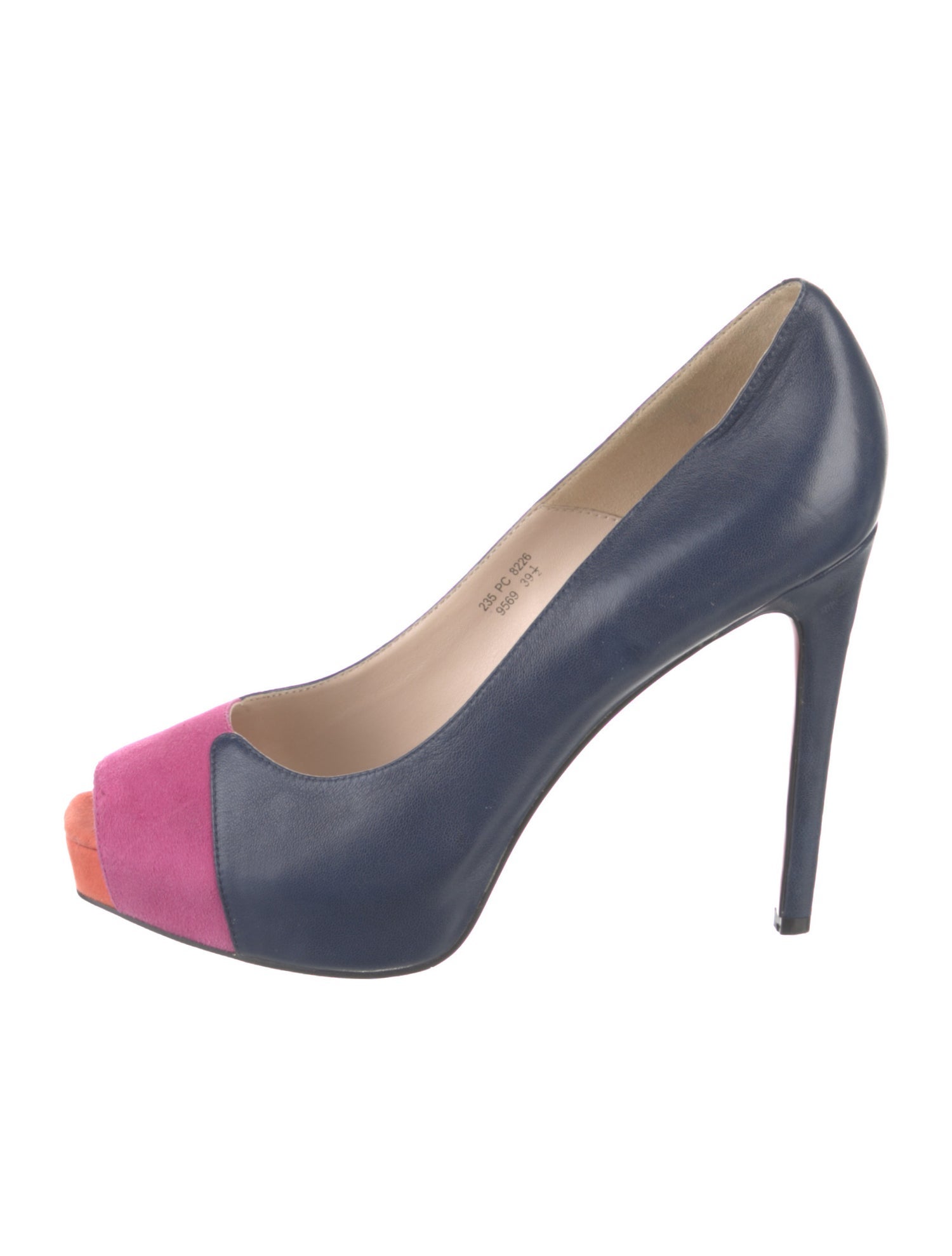 Pierre Cardin Leather Colorblock Pattern Pumps