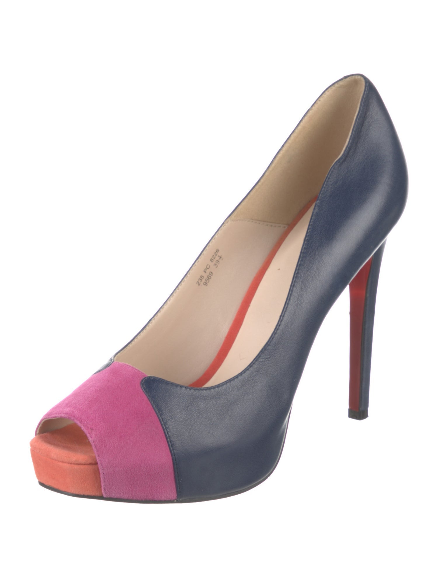 Pierre Cardin Leather Colorblock Pattern Pumps