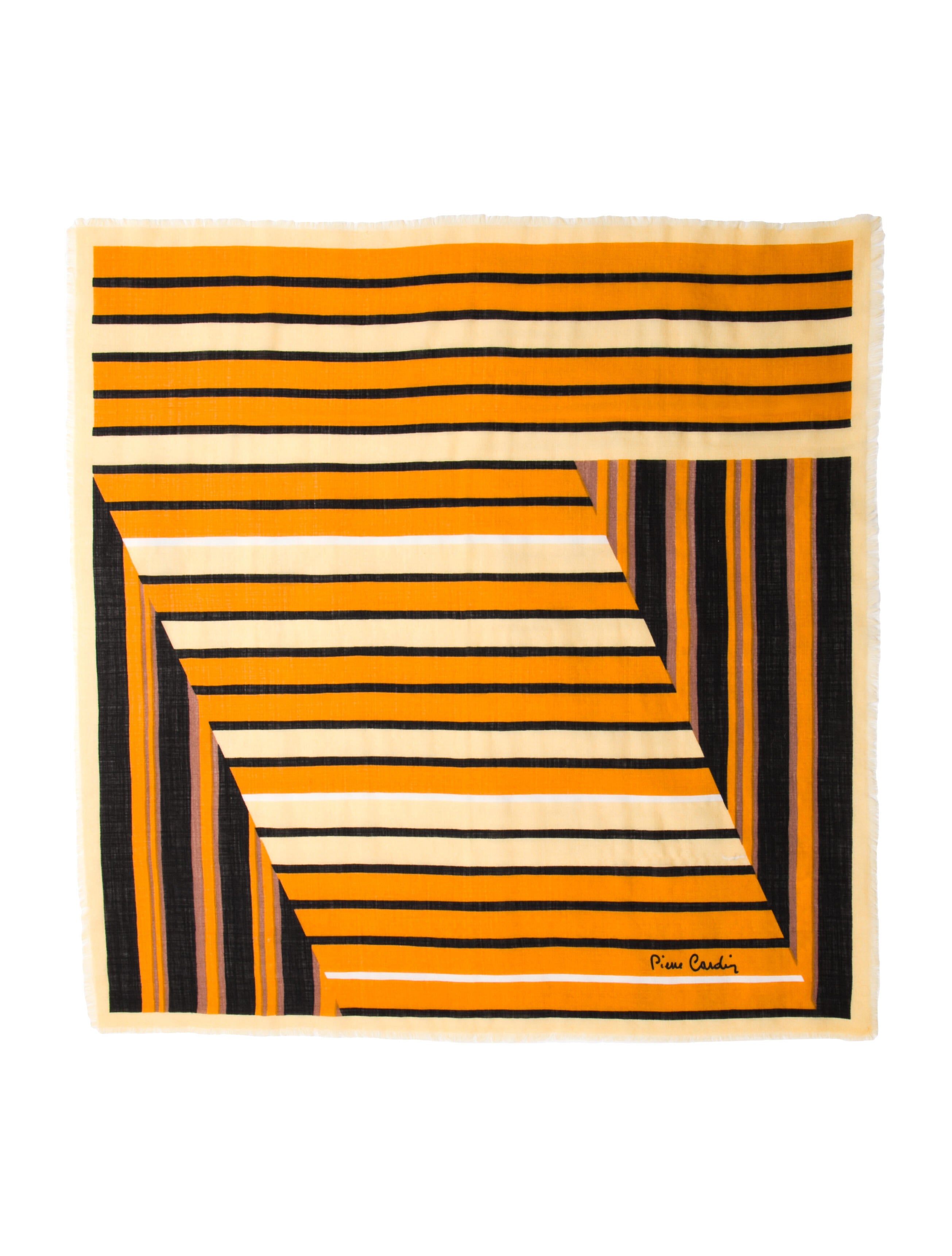 Pierre Cardin Silk Striped Scarf