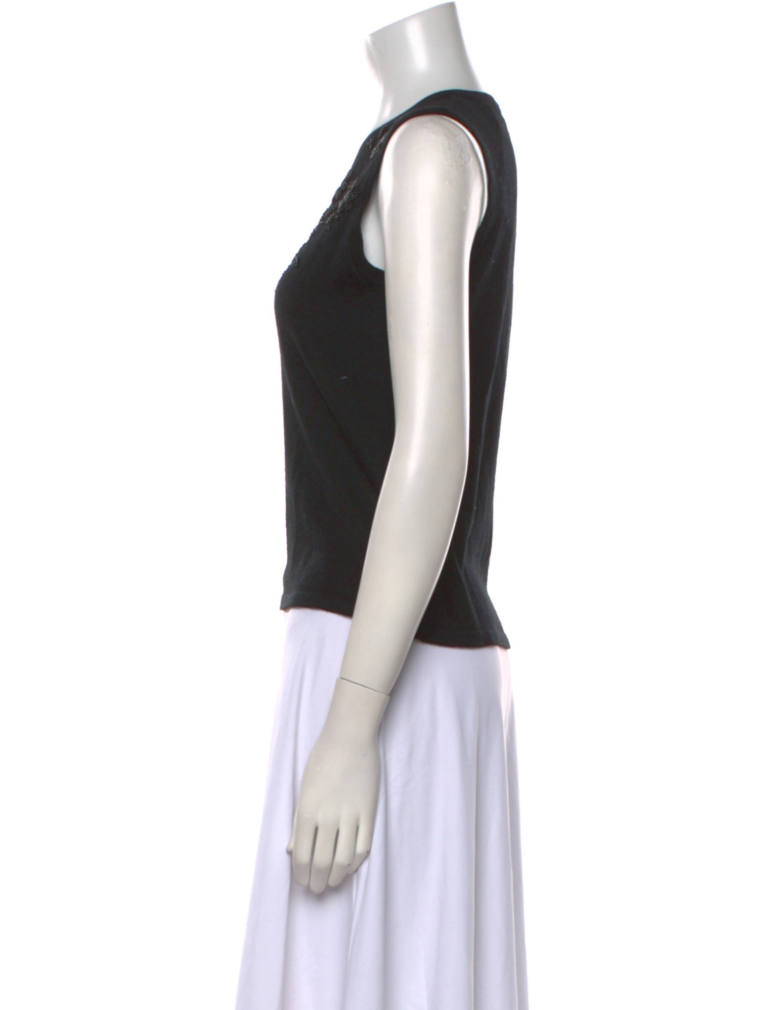 Pierre Cardin V-Neck Sleeveless Top