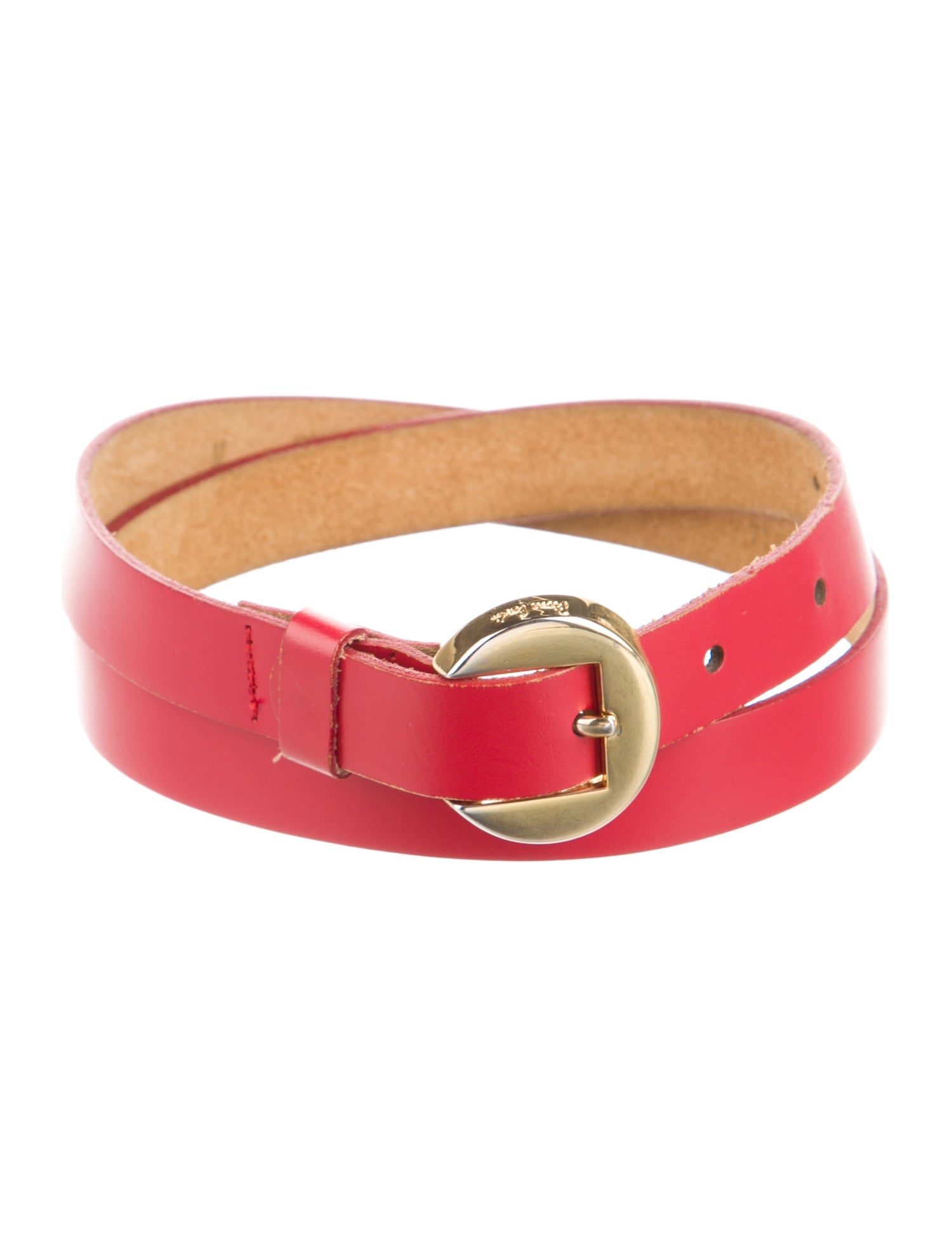 Pierre Cardin Skinny Embossed Leather Belt