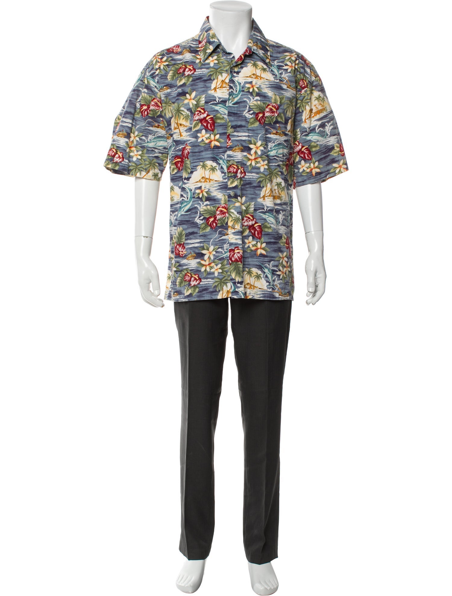 Pierre Cardin Printed Three-Quarter Sleeve Shirt
