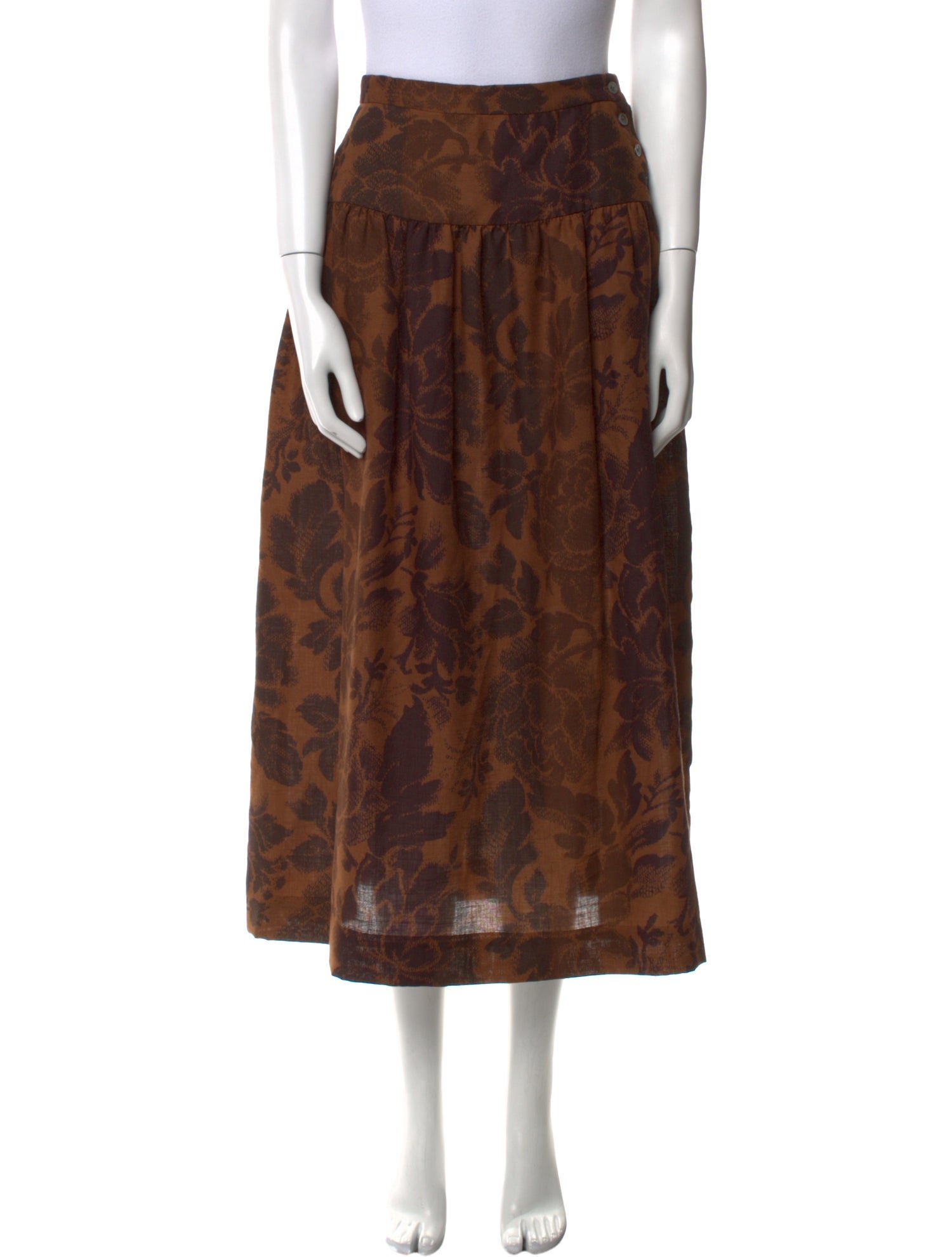 Pierre Cardin Floral Print Midi Length Skirt