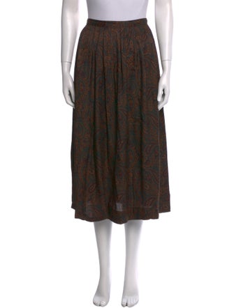 Pierre Cardin Paisley Print Midi Length Skirt