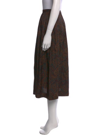 Pierre Cardin Paisley Print Midi Length Skirt