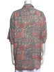 Pierre Cardin Paisley Print Short Sleeve Button-Up Top