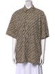 Pierre Cardin Printed Short Sleeve Button-Up Top
