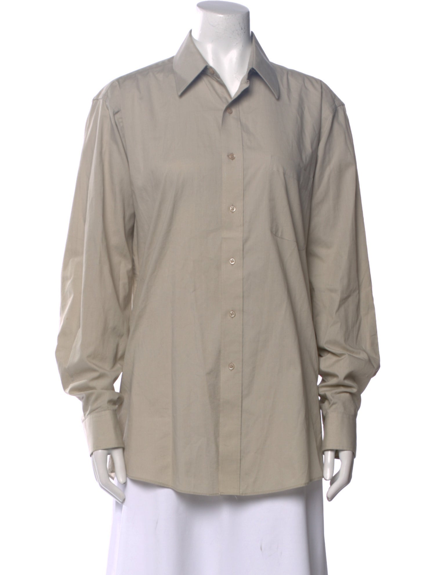Pierre Cardin Long Sleeve Button-Up Top