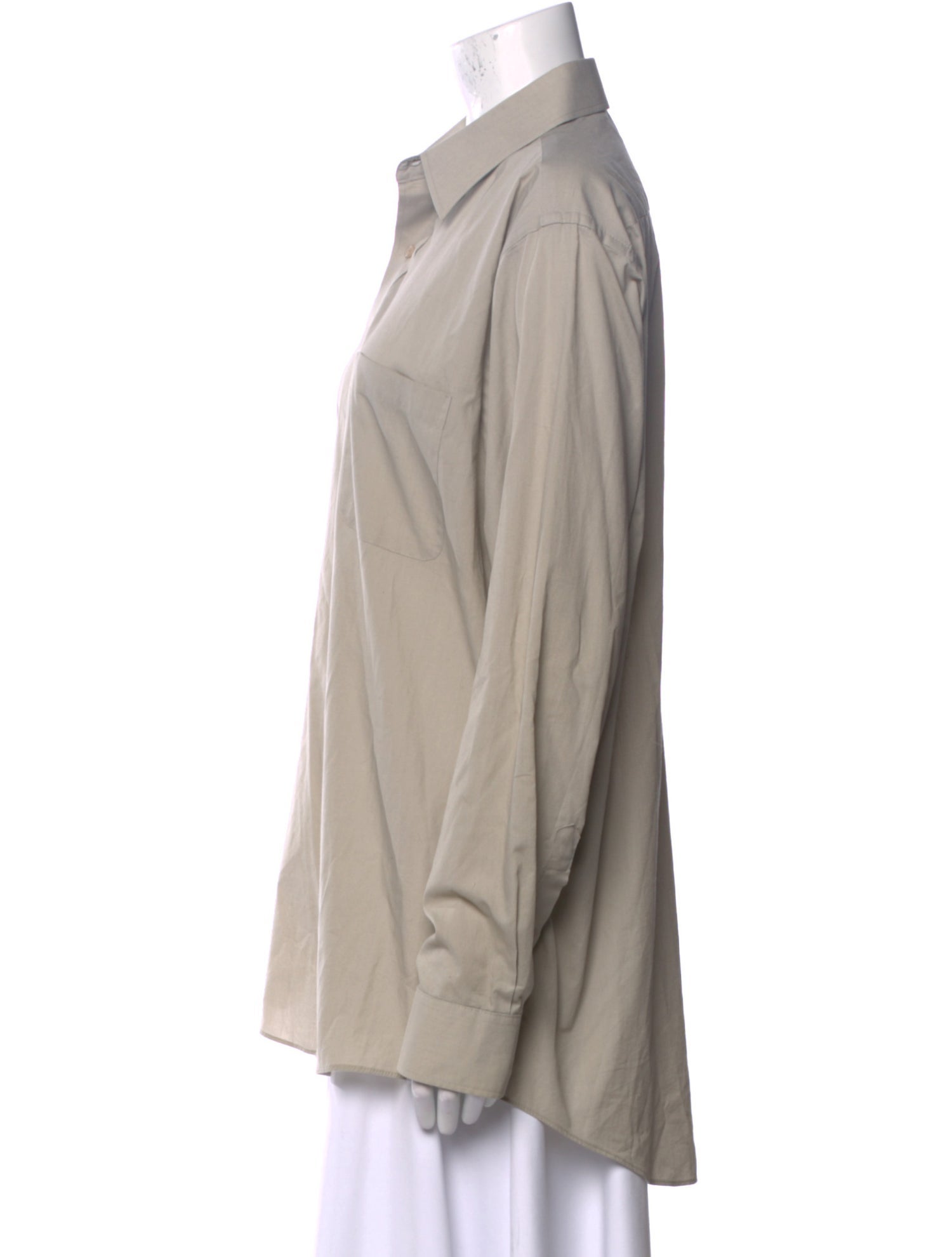 Pierre Cardin Long Sleeve Button-Up Top