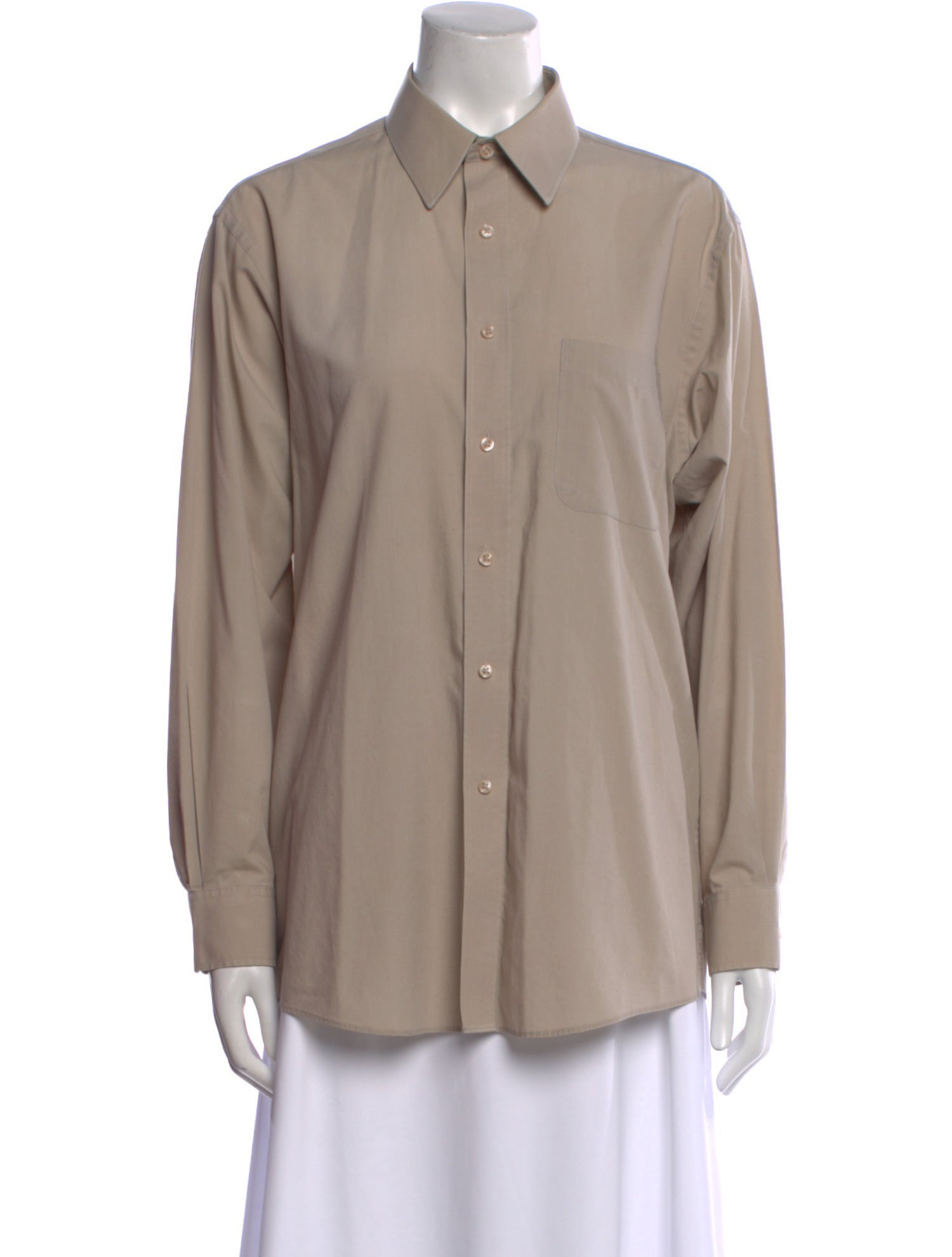Pierre Cardin Long Sleeve Button-Up Top