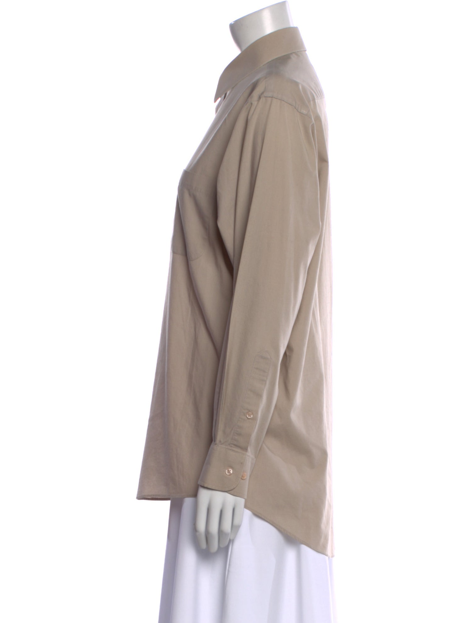 Pierre Cardin Long Sleeve Button-Up Top