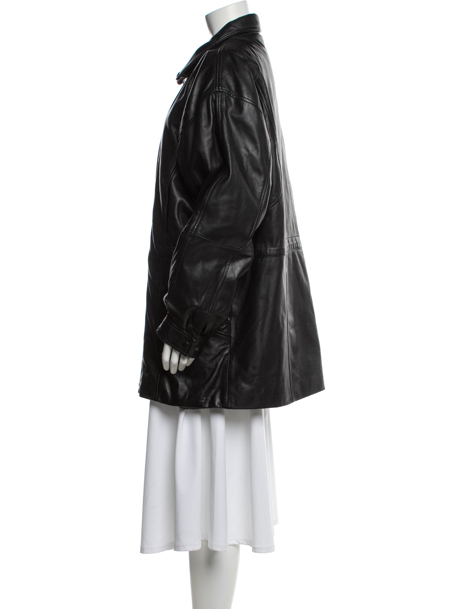 Pierre Cardin Leather Faux Fur Coat