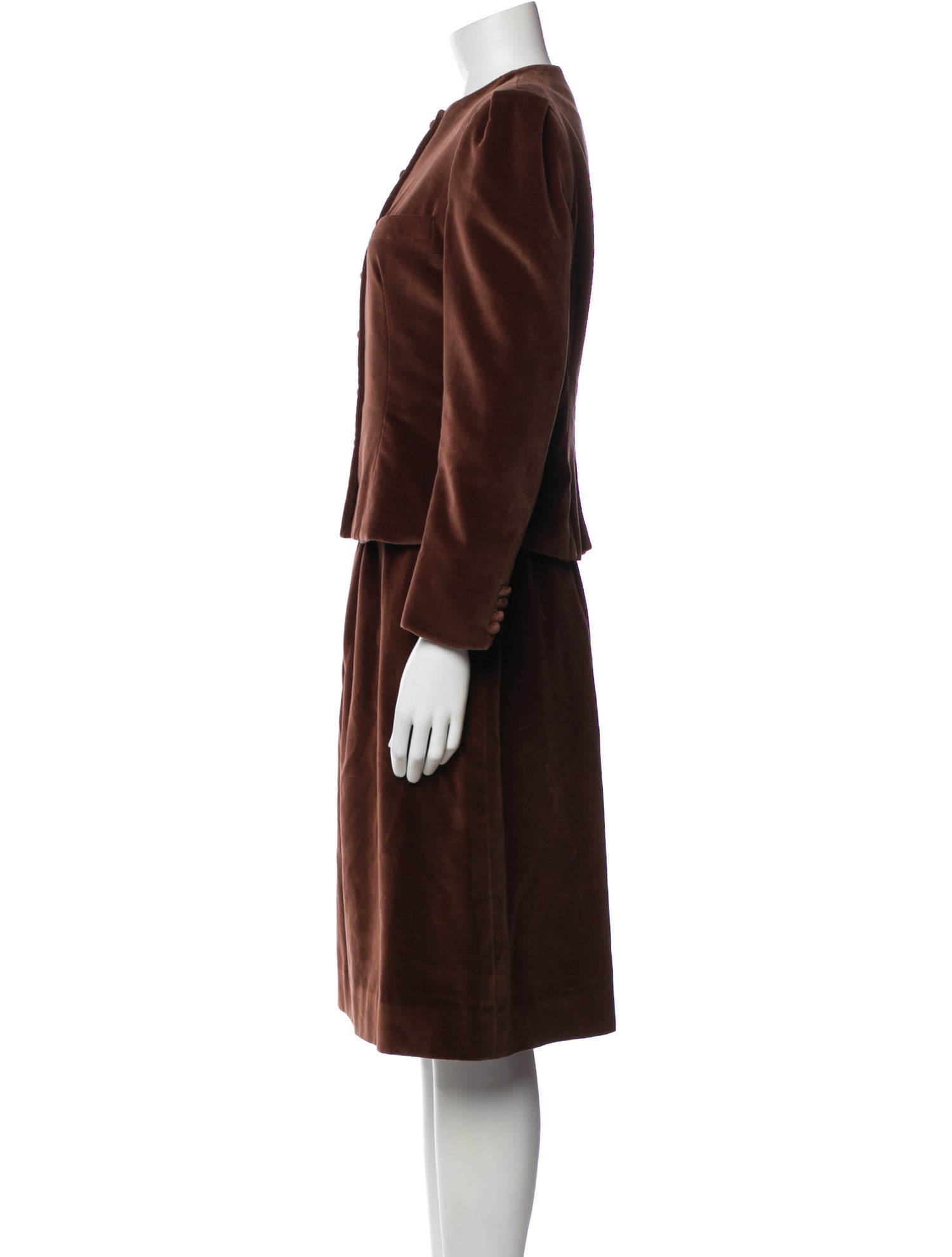 Pierre Cardin Pleated Accents Skirt Set