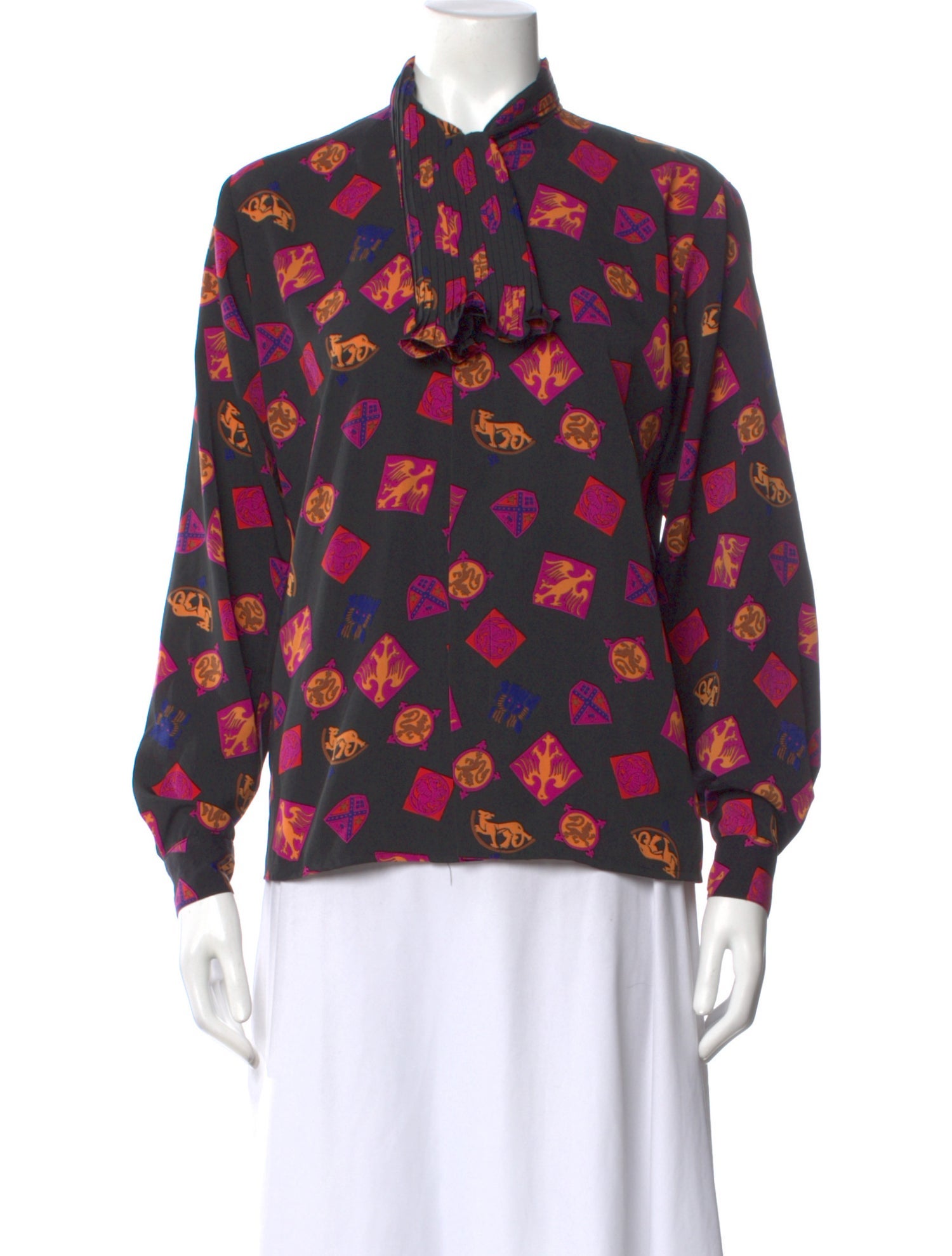 Pierre Cardin Graphic Print Long Sleeve Blouse