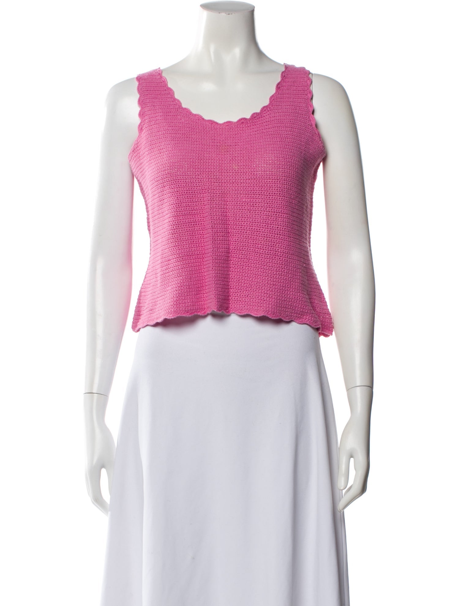 Pierre Cardin Scoop Neck Sleeveless Crop Top
