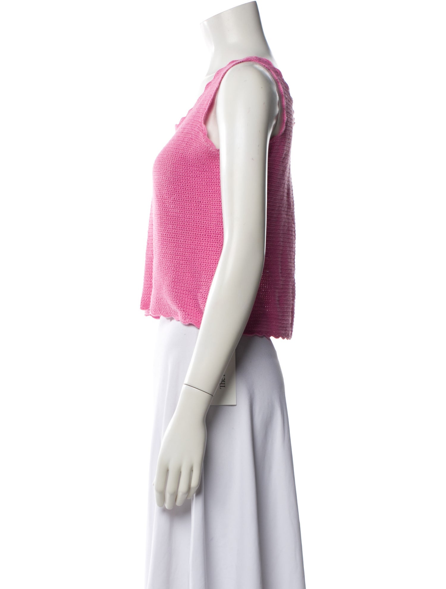 Pierre Cardin Scoop Neck Sleeveless Crop Top