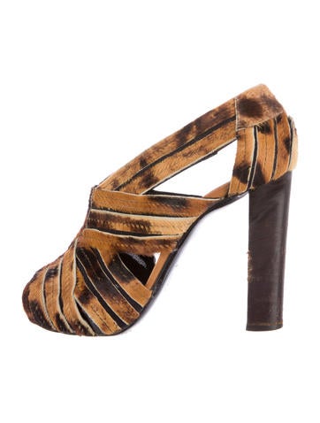 Pierre Hardy Ponyhair Peep-Toe Pumps