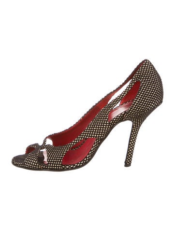 Pierre Hardy Mesh Peep-Toe Pumps