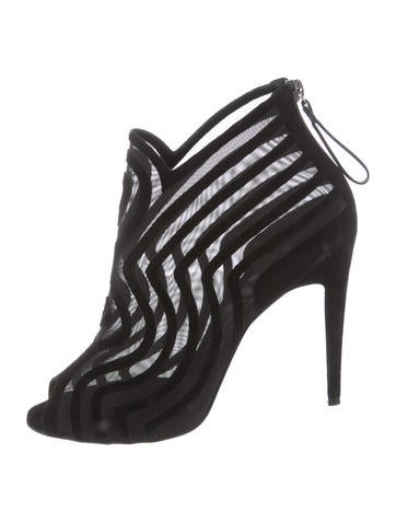Pierre Hardy Mesh Peep-Toe Booties