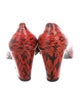 Pierre Hardy Embossed Snakeskin Pumps