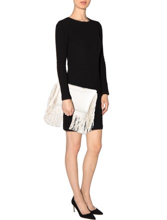 Pierre Hardy Fringe Leather Clutch