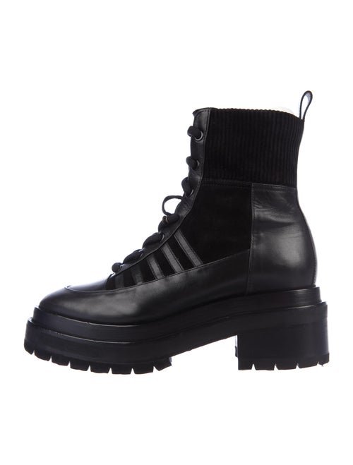 Pierre Hardy Leather Combat Boots Black